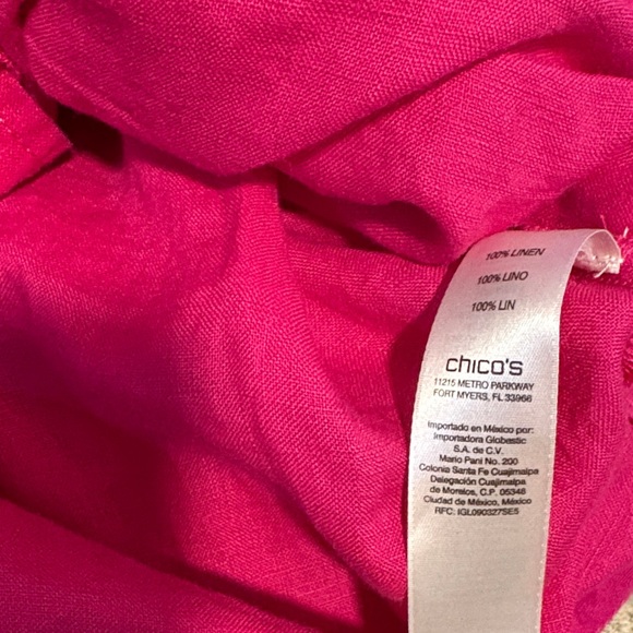 Chicos Linen Cropped Trench Jacket - Picture 6 of 9